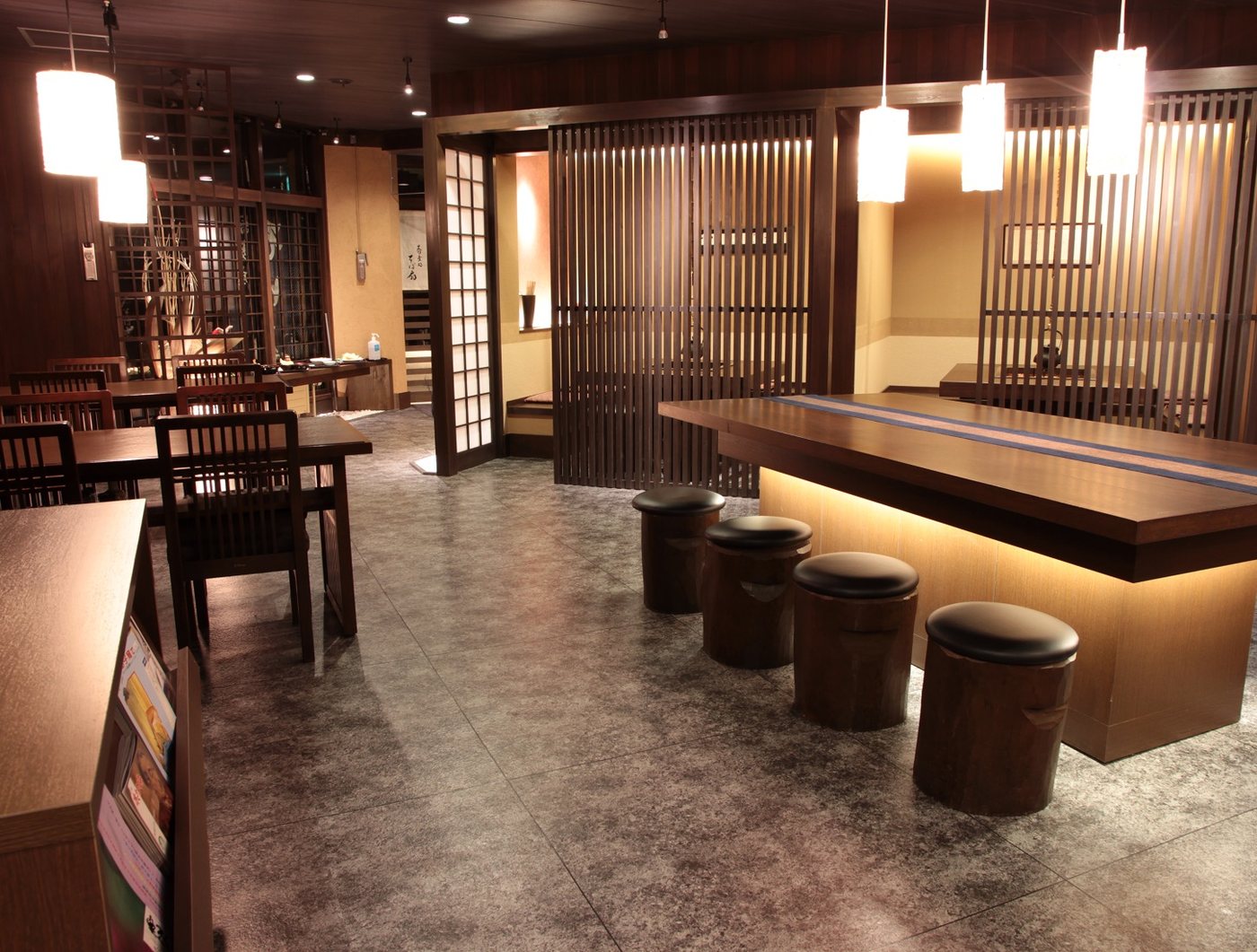 そば処「そば扇」の店内